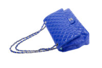 0468. Chanel Maxi Classic Blue Quilted Leather, Silver Hardware15
