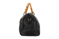 0488. Gucci Bamboo Handle Shoppers bag, Black leather, Gold hardware10