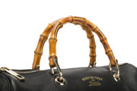 0488. Gucci Bamboo Handle Shoppers bag, Black leather, Gold hardware6