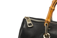 0488. Gucci Bamboo Handle Shoppers bag, Black leather, Gold hardware7