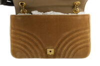 0490. Gucci Marmont Large Matelasse Brown Velvet, Gold Hardware11
