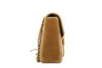 0490. Gucci Marmont Large Matelasse Brown Velvet, Gold Hardware3