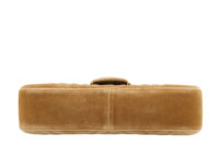 0490. Gucci Marmont Large Matelasse Brown Velvet, Gold Hardware6