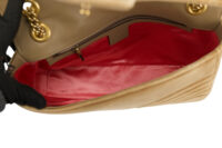 0490. Gucci Marmont Large Matelasse Brown Velvet, Gold Hardware7