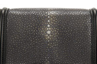 0494. Chanel Boy Bag Mini, Black Leather Stingray, Aged-tone Silver Hardware10