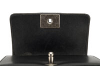 0494. Chanel Boy Bag Mini, Black Leather Stingray, Aged-tone Silver Hardware13