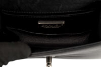 0494. Chanel Boy Bag Mini, Black Leather Stingray, Aged-tone Silver Hardware15