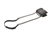 0494. Chanel Boy Bag Mini, Black Leather Stingray, Aged-tone Silver Hardware6