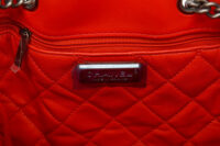 0495. Chanel Top Handle Backpack, Red Python, Aged-tone Silver Hardware11