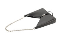 0498. Givenchy Cut Out Black leather Chain Bag, SIlver Hardware11