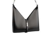 0498. Givenchy Cut Out Black leather Chain Bag, SIlver Hardware2