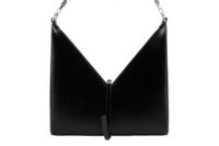 0498. Givenchy Cut Out Black leather Chain Bag, SIlver Hardware4