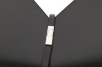 0498. Givenchy Cut Out Black leather Chain Bag, SIlver Hardware6