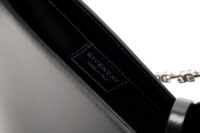 0498. Givenchy Cut Out Black leather Chain Bag, SIlver Hardware9