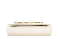 0502. Dolce&Gabbana Girls Crossbody White Nappa Gold Chain Link Girls Ornament6