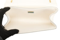 0502. Dolce&Gabbana Girls Crossbody White Nappa Gold Chain Link Girls Ornament7