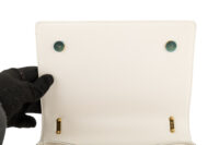 0502. Dolce&Gabbana Girls Crossbody White Nappa Gold Chain Link Girls Ornament8
