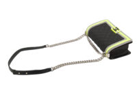 0506. Chanel Boy Bag Medium, Black Neon Nylon, Silver Hardware11