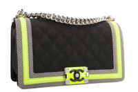 0506. Chanel Boy Bag Medium, Black Neon Nylon, Silver Hardware3