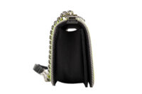 0506. Chanel Boy Bag Medium, Black Neon Nylon, Silver Hardware4