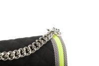 0506. Chanel Boy Bag Medium, Black Neon Nylon, Silver Hardware9