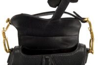 0511. Dior Saddle Mini Black Calfskin Leather, Gold Hardware10