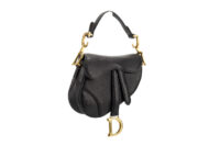 0511. Dior Saddle Mini Black Calfskin Leather, Gold Hardware3