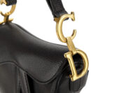 0511. Dior Saddle Mini Black Calfskin Leather, Gold Hardware8