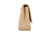 0513. Chanel Classic Jumbo, Single Flap, Beige Caviar Leather, Silver Hardware3