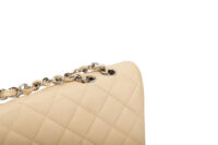0513. Chanel Classic Jumbo, Single Flap, Beige Caviar Leather, Silver Hardware8