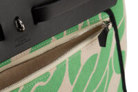 0514. Hermes Herbag 31 Maillons & Co Chain Motif Plume Canvas Palladium Hardware17
