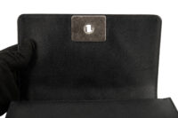 0517. Chanel Boy Bag Small, Black Leather Chevron, Aged-tone Silver Hardware12