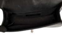 0517. Chanel Boy Bag Small, Black Leather Chevron, Aged-tone Silver Hardware14