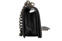 0517. Chanel Boy Bag Small, Black Leather Chevron, Aged-tone Silver Hardware3