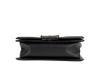 0517. Chanel Boy Bag Small, Black Leather Chevron, Aged-tone Silver Hardware7