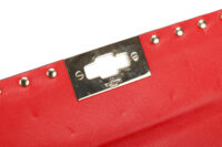 0518. Valentino Garavani Rockstud Spike Red Quilted, Gold Hardware13