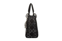 0520. Dior Lady Dior Mini Embellished Sequin Black Satin, Silver Hardware5