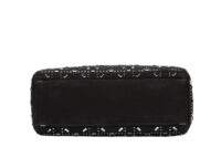 0520. Dior Lady Dior Mini Embellished Sequin Black Satin, Silver Hardware7