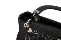0520. Dior Lady Dior Mini Embellished Sequin Black Satin, Silver Hardware8