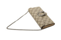 0527. Gucci Dionysus Wallet on Chain Small GG Monogram Canvas, Silver Hardware14