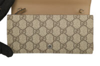 0527. Gucci Dionysus Wallet on Chain Small GG Monogram Canvas, Silver Hardware7