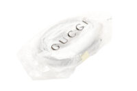 0529. Gucci Monogram Empreinte Navy Clutch Shoulder Bag, Silver Hardware11