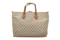 0530. Gucci GG Monogram Canvas Tote, Bird Embroidered, Gold Hardware2