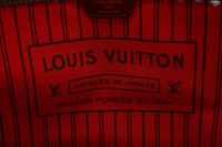 0208. Louis Vuitton Neverfull MM, Damier Ebene, Gold Hardware NEW11