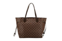 0208. Louis Vuitton Neverfull MM, Damier Ebene, Gold Hardware NEW2