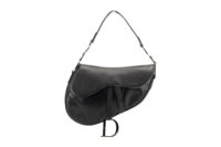 0413. Christian Dior Vintage Saddle Black Leather, Silver Hardware1