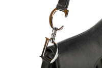 0413. Christian Dior Vintage Saddle Black Leather, Silver Hardware10