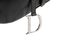 0413. Christian Dior Vintage Saddle Black Leather, Silver Hardware12