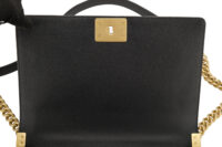 0545. Chanel Boy Bag Large Black Caviar Gold Hardware12