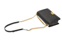 0545. Chanel Boy Bag Large Black Caviar Gold Hardware8